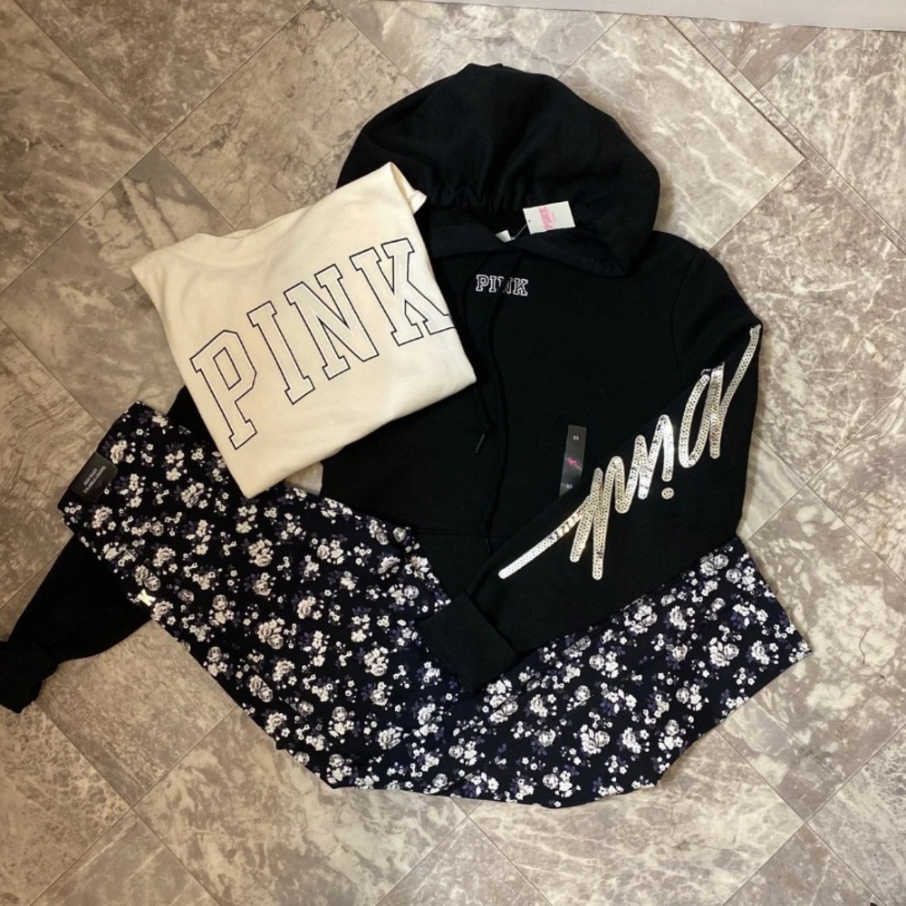 Pink hoodie set